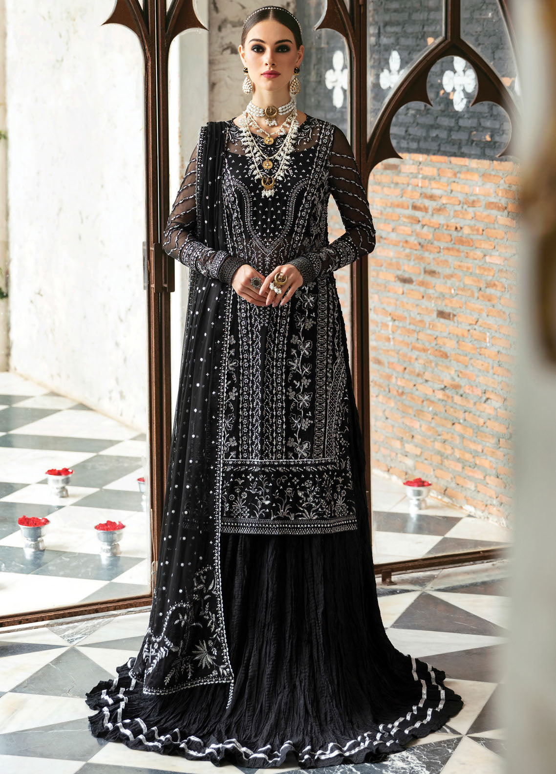 Panache By Ayzel By Afrozeh The Thailand Chapter Luxury Formal Collection 2023 AZ-V5-01 Mystic Noir