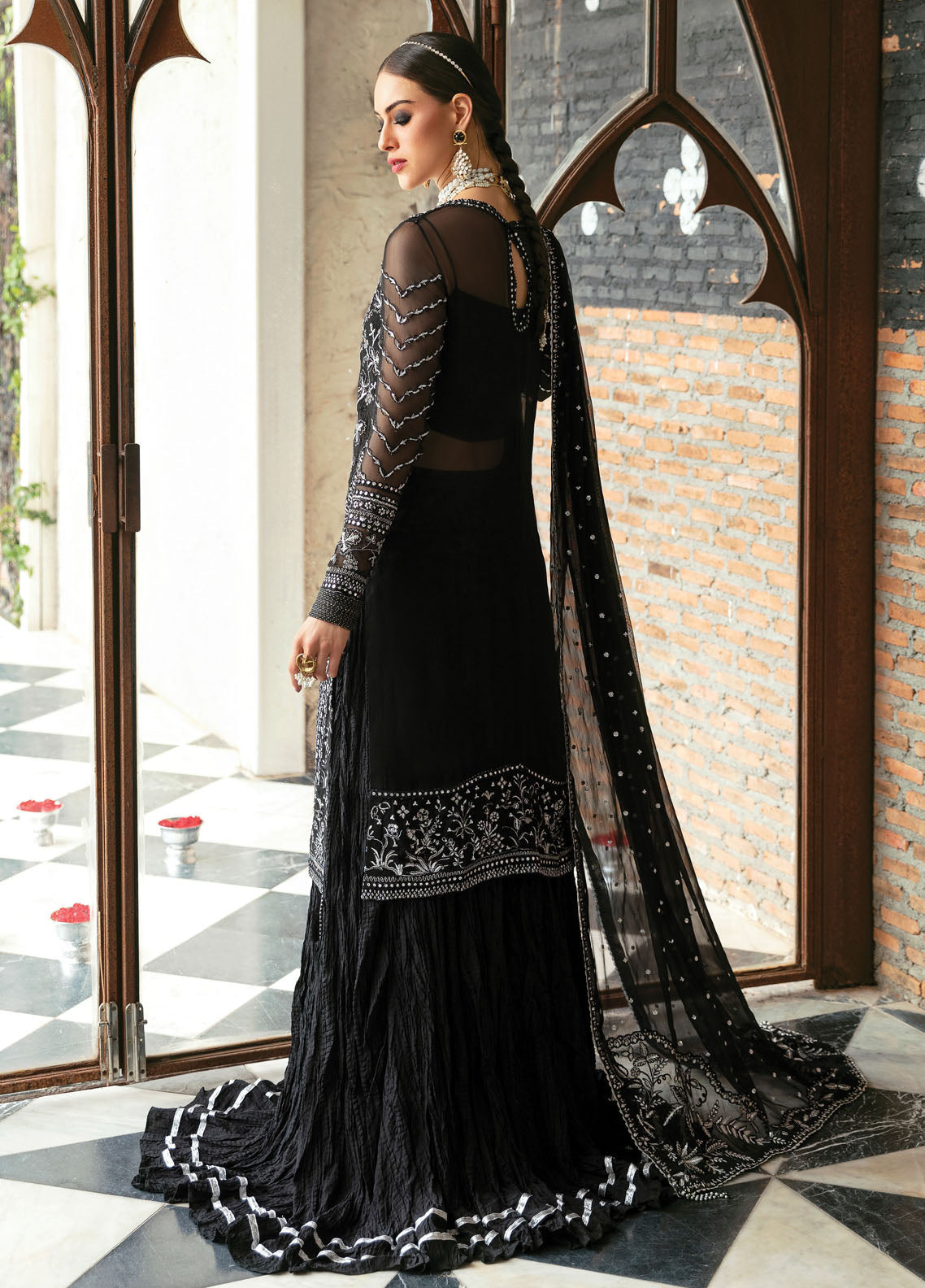 Panache By Ayzel By Afrozeh The Thailand Chapter Luxury Formal Collection 2023 AZ-V5-01 Mystic Noir