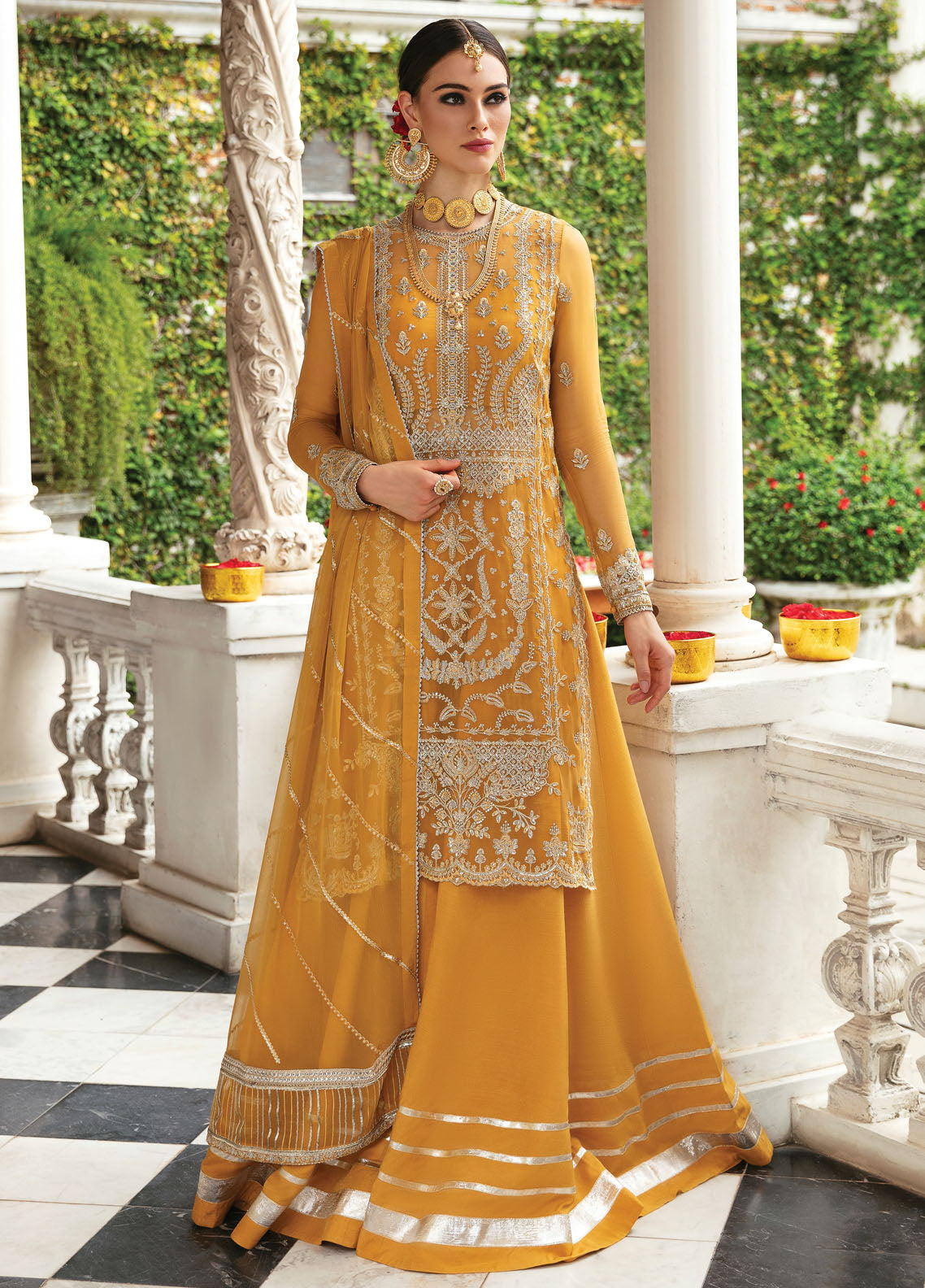 Panache By Ayzel By Afrozeh The Thailand Chapter Luxury Formal Collection 2023 AZ-V5-10 Marigold