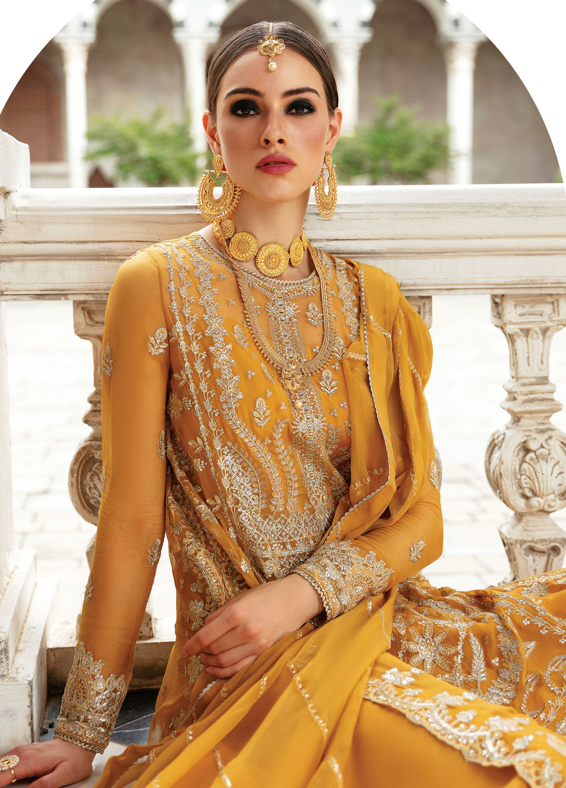 Panache By Ayzel By Afrozeh The Thailand Chapter Luxury Formal Collection 2023 AZ-V5-10 Marigold