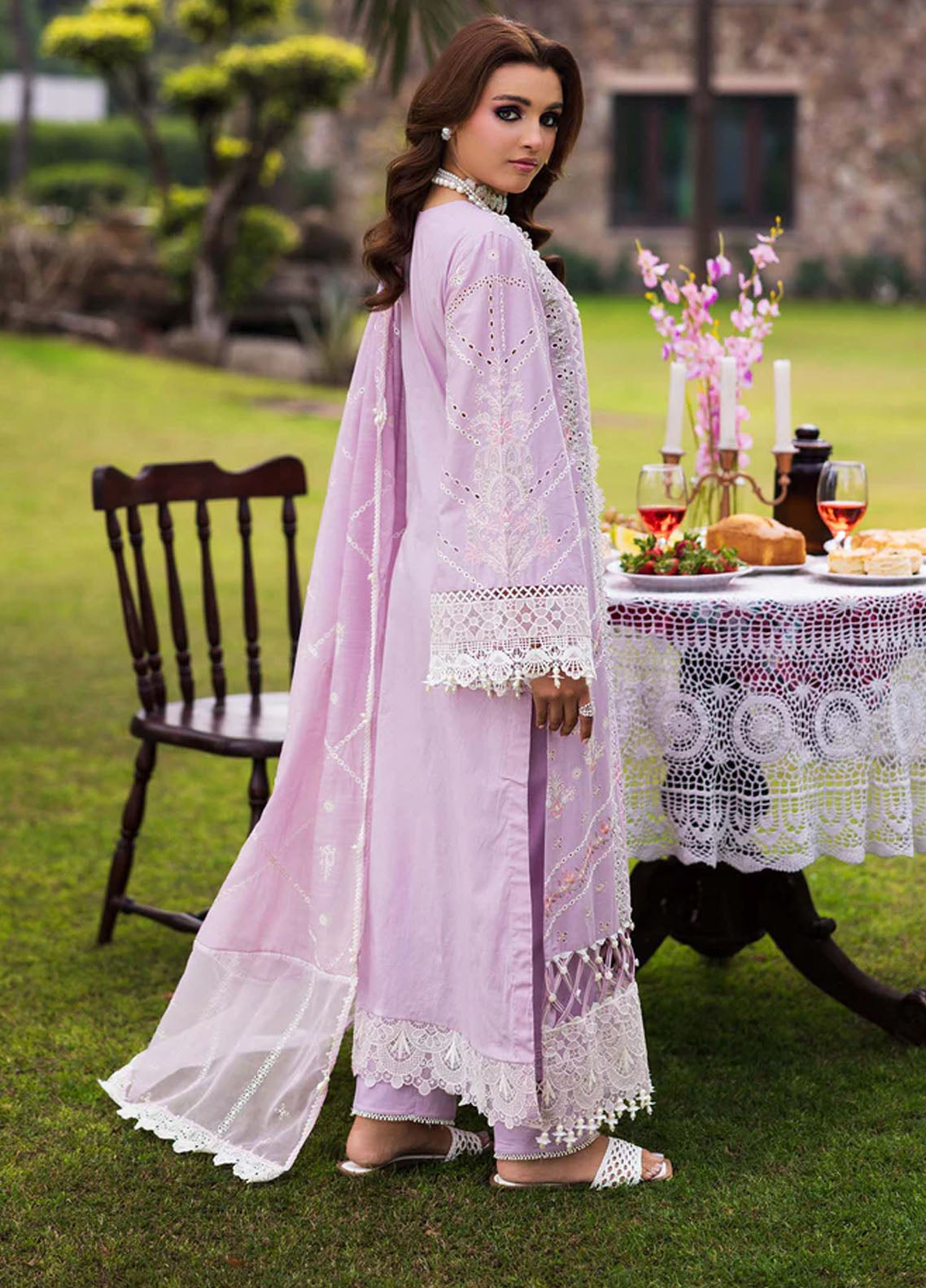 Paras by Pasha Pret Embroidered Lawn 3 Piece Suit PR-16 Orchid Bloom