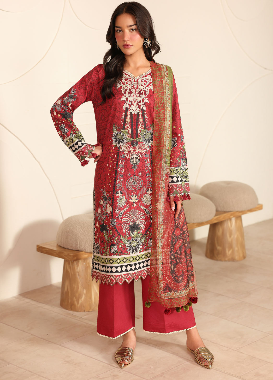 Pareesa by Roheenaz Printed Cambric Suits Unstitched 3 Piece RN25P RNZ-06 A Mysha