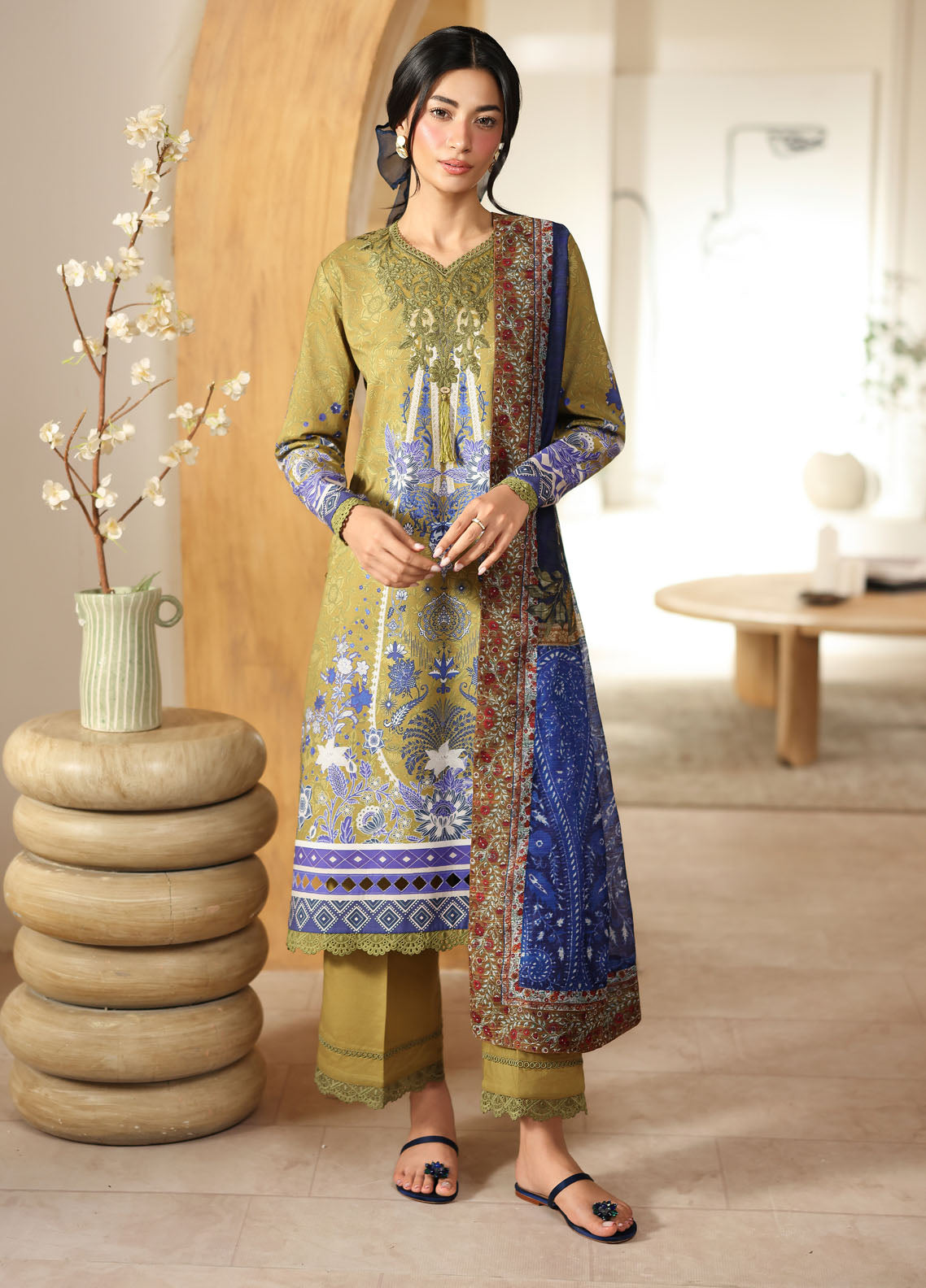 Pareesa by Roheenaz Printed Cambric Suits Unstitched 3 Piece RN25P RNZ-06 B Mirha