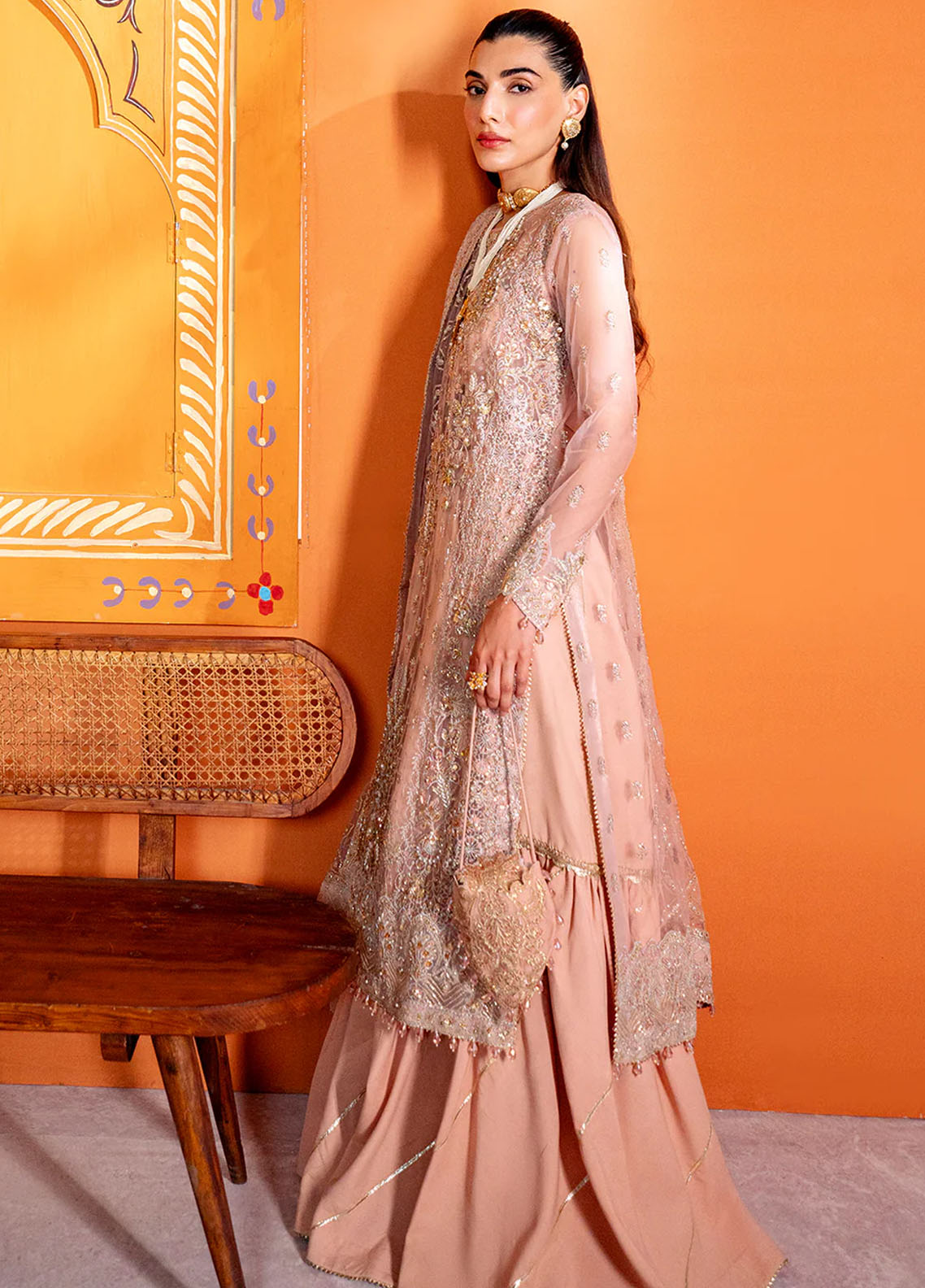 Parinaaz By Neeshay Embroidered Net Suit Unstitched 3 Piece NSH24P Ghazal - Formal Collection