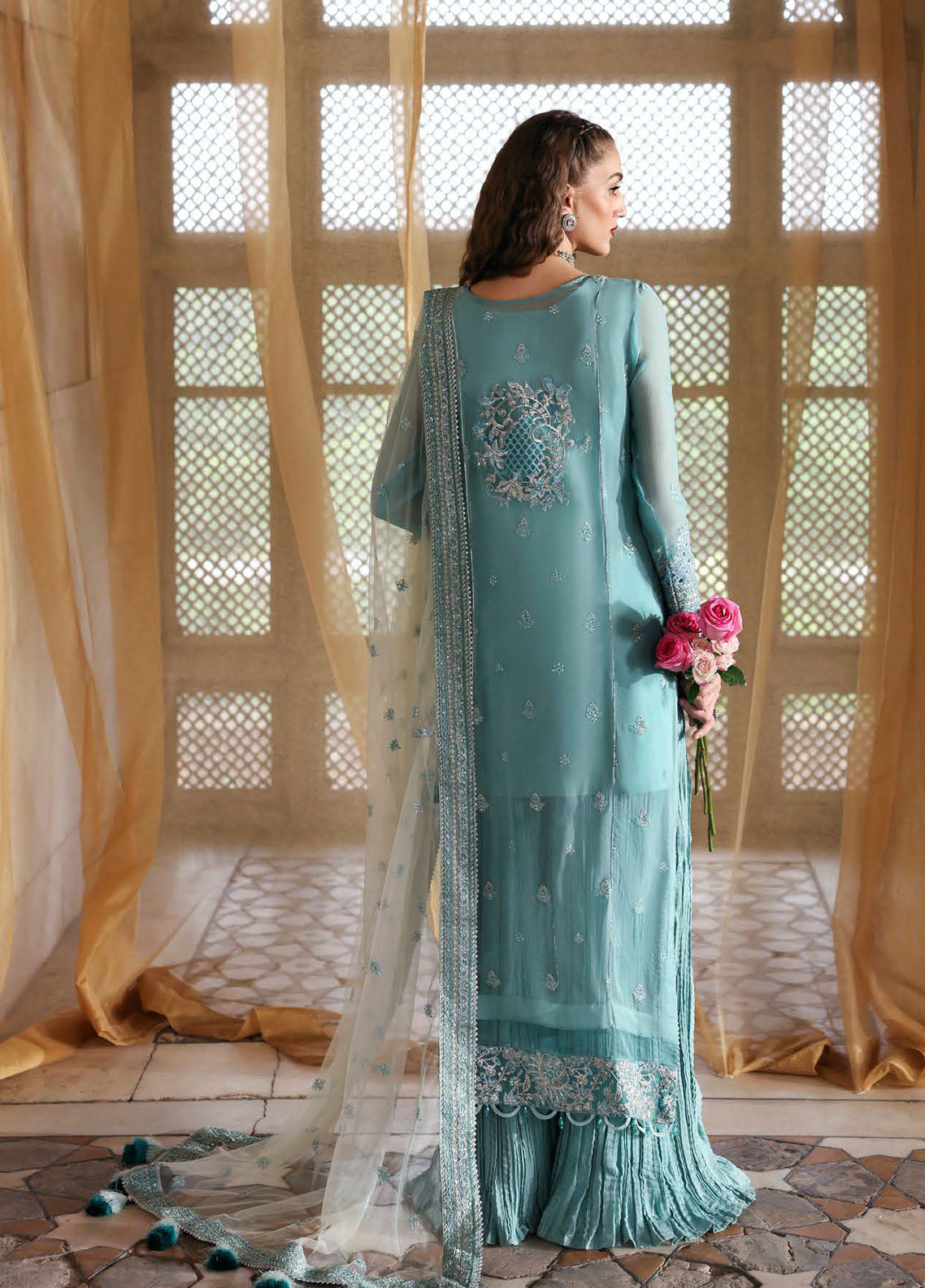 Parishay Embroidered Chiffon Suits Unstitched 3 Piece PRS25JP D-02 JRA - 02