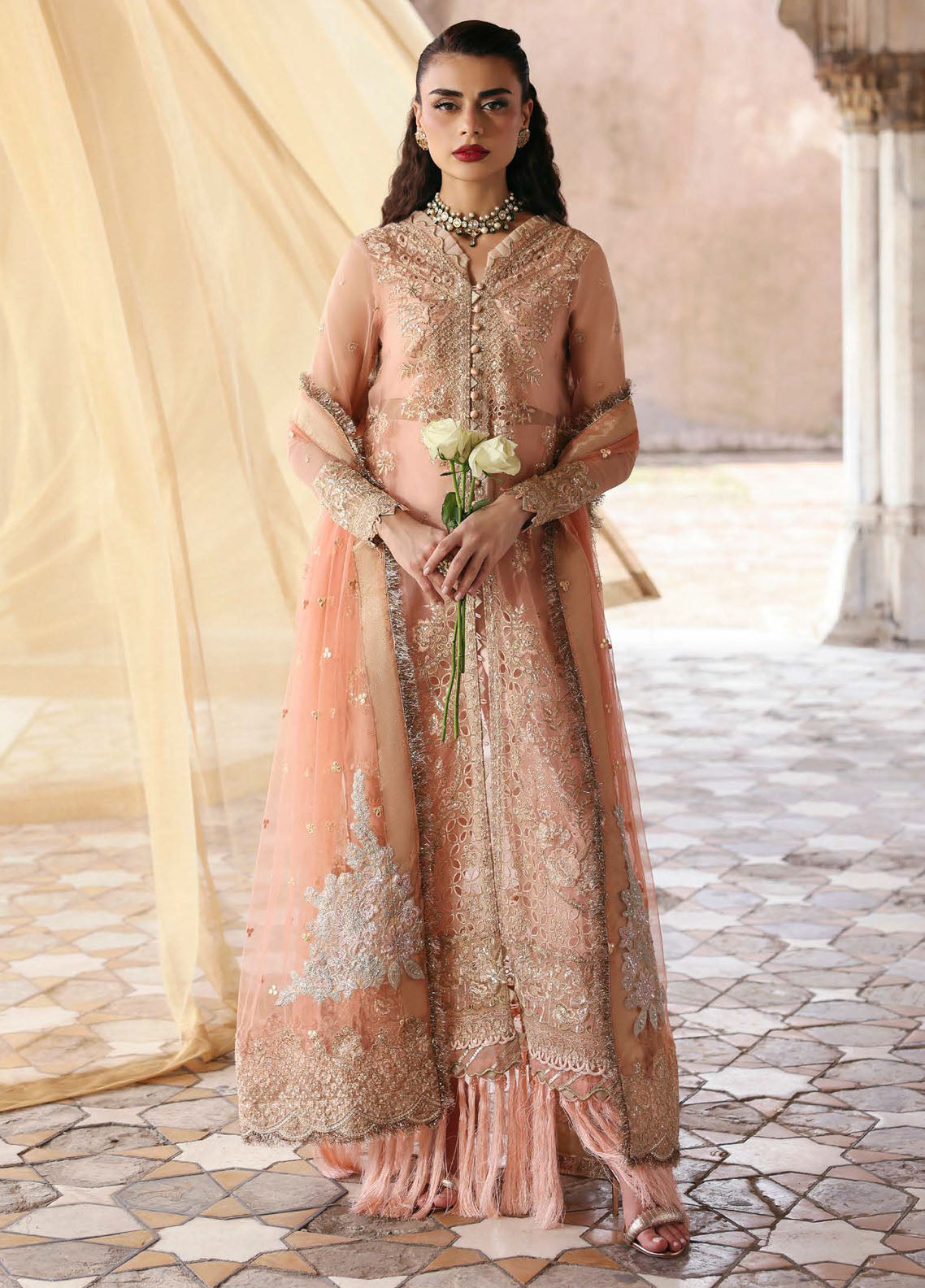 Parishay Embroidered Organza Suits Unstitched 3 Piece PRS25JP D-01 JRA - 01