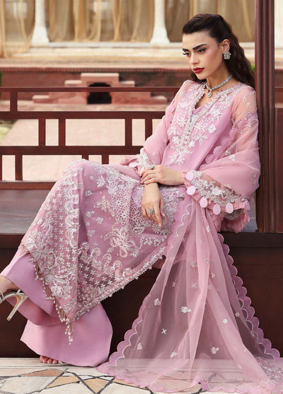 Parishay Embroidered Organza Suits Unstitched 3 Piece PRS25JP D-05 JRA - 05