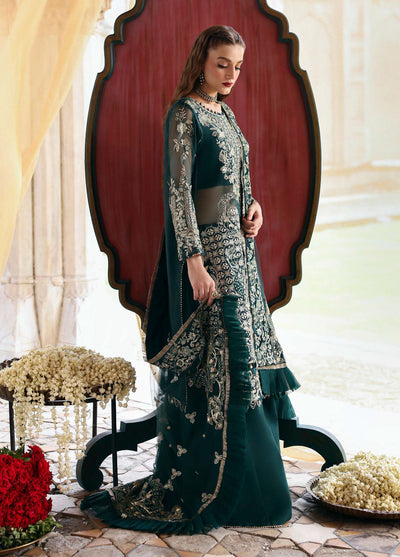 Parishay Embroidered Organza Suits Unstitched 3 Piece PRS25JP D-08 JRA - 08