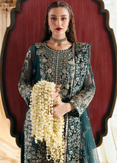Parishay Embroidered Organza Suits Unstitched 3 Piece PRS25JP D-08 JRA - 08