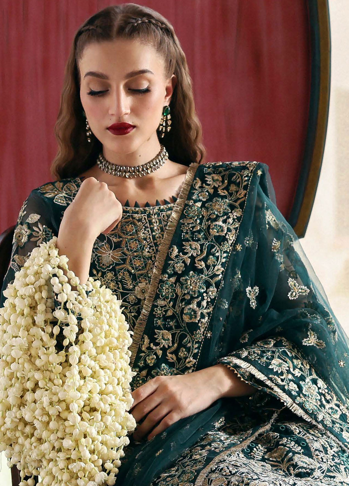 Parishay Embroidered Organza Suits Unstitched 3 Piece PRS25JP D-08 JRA - 08