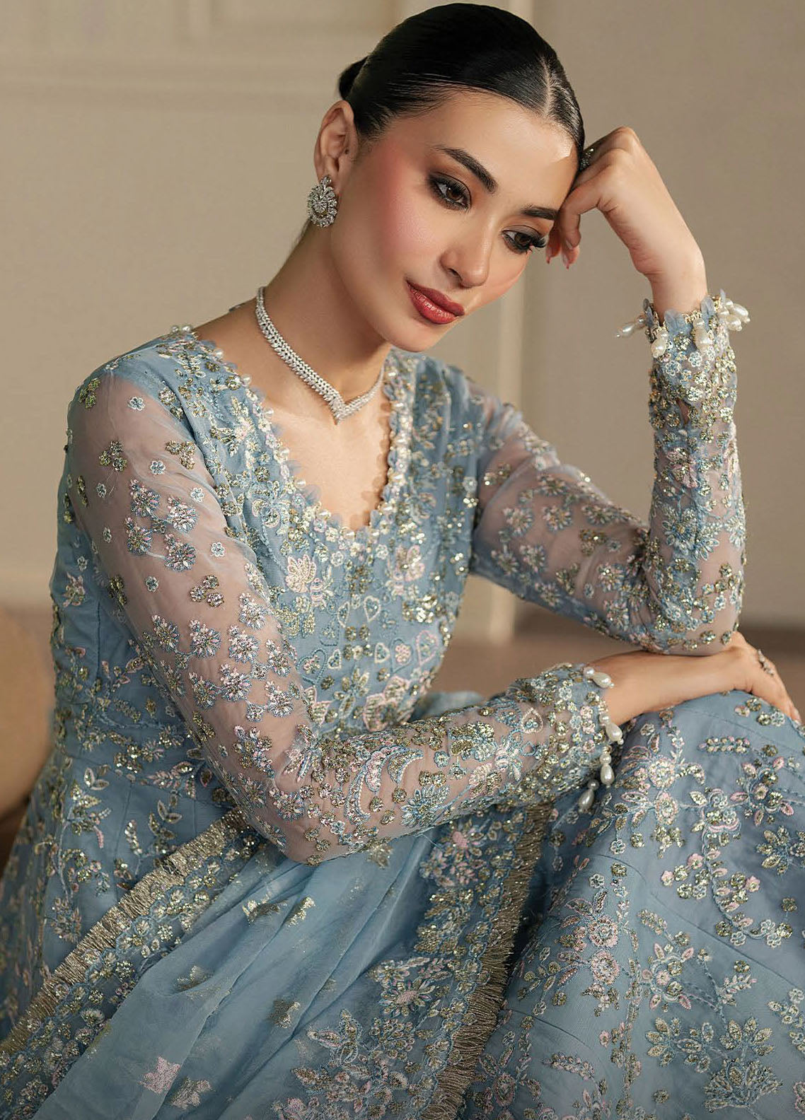 Pehli Nazar by Ayzel Embroidered Suits Unstitched 3 Piece AAFPZ25 D-05 Fursat