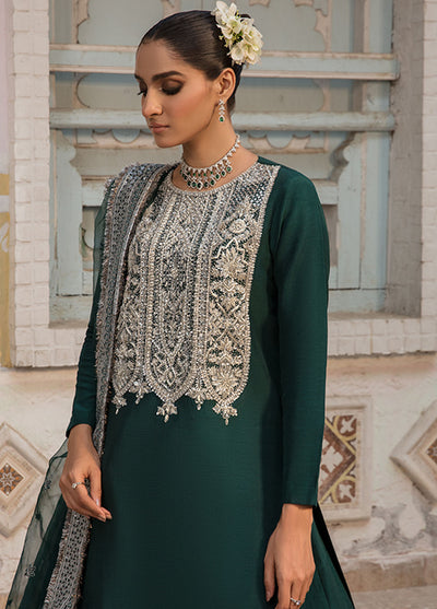 Saffron Pret Embroidered 3 Piece Suit 10 Vibrant Verdant