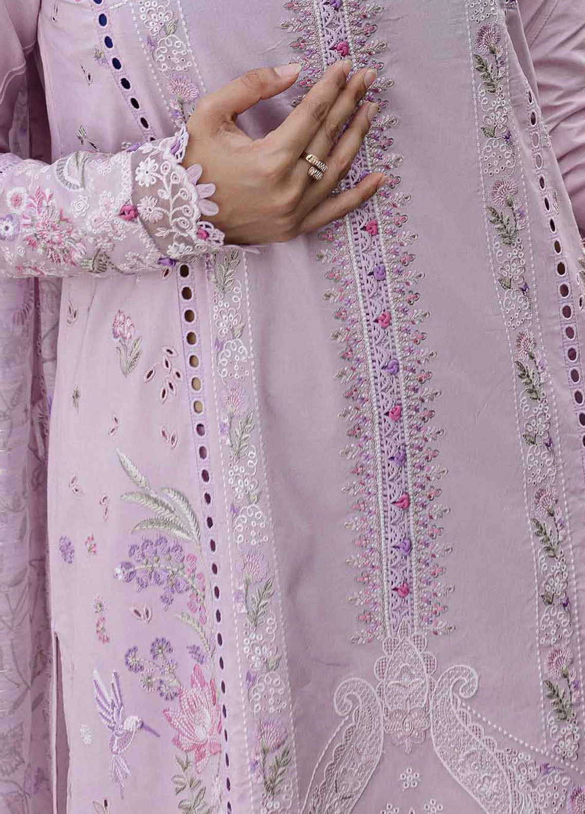 Q Line by Qalamkar Embroidered Lawn Suits Unstitched 3 Piece QM-05 Cecilia