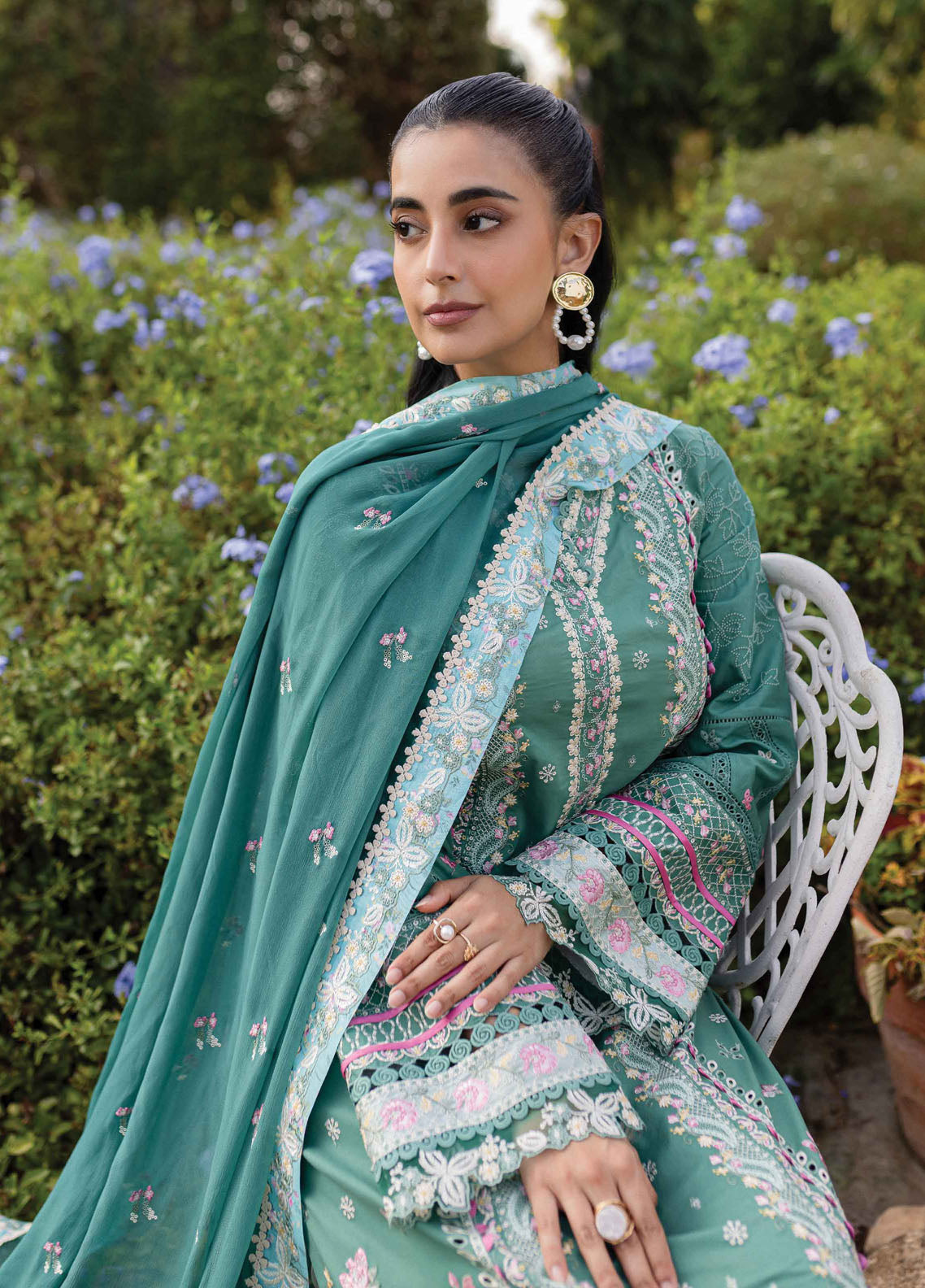 Q Line by Qalamkar Embroidered Lawn Suits Unstitched 3 Piece QM-06 Omi