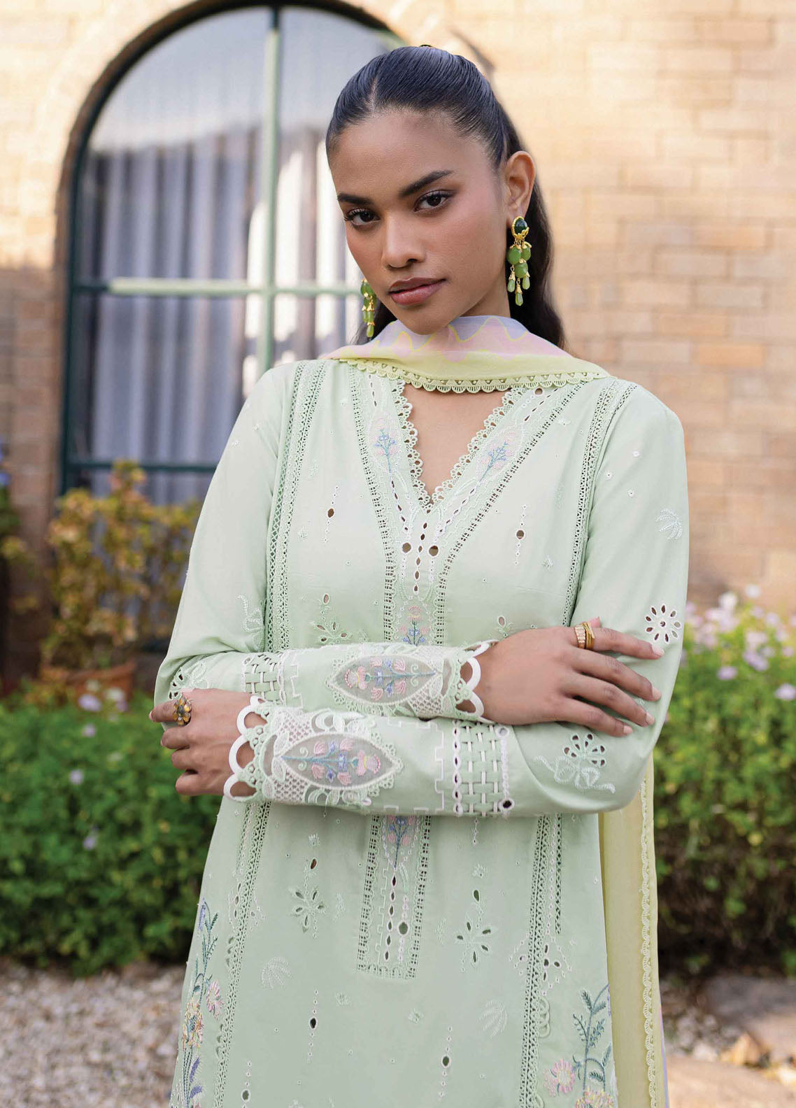 Q Line by Qalamkar Embroidered Lawn Suits Unstitched 3 Piece QM-08 Maia