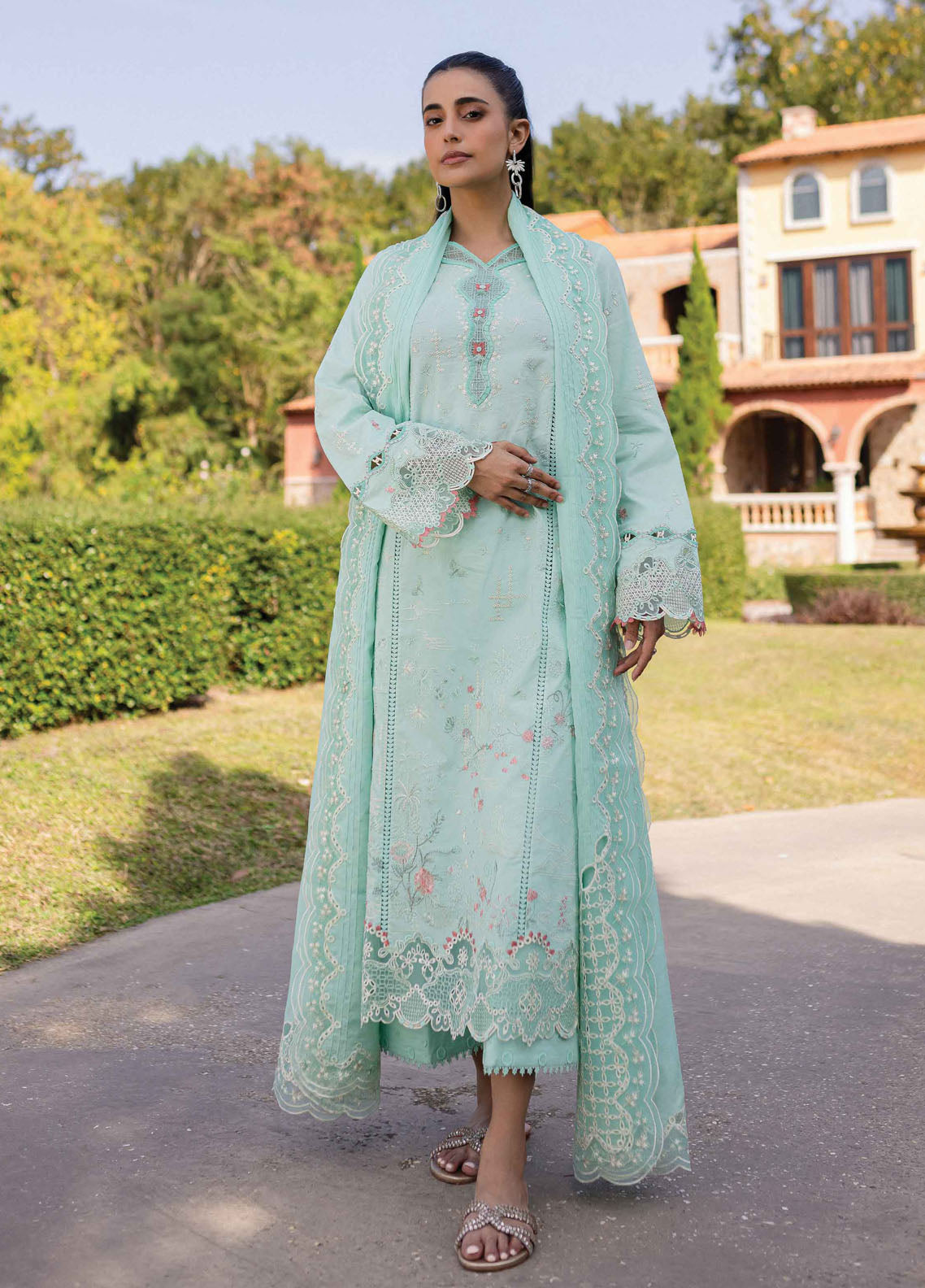 Q Line by Qalamkar Embroidered Lawn Suits Unstitched 3 Piece QM-13 Helen