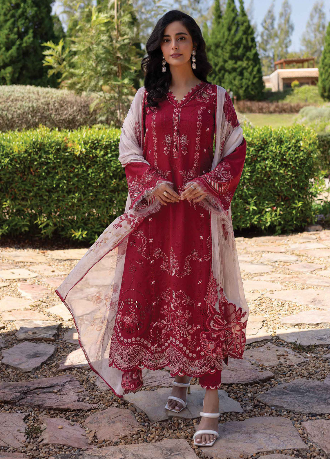 Q Line by Qalamkar Embroidered Lawn Suits Unstitched 3 Piece QM-15 Soha