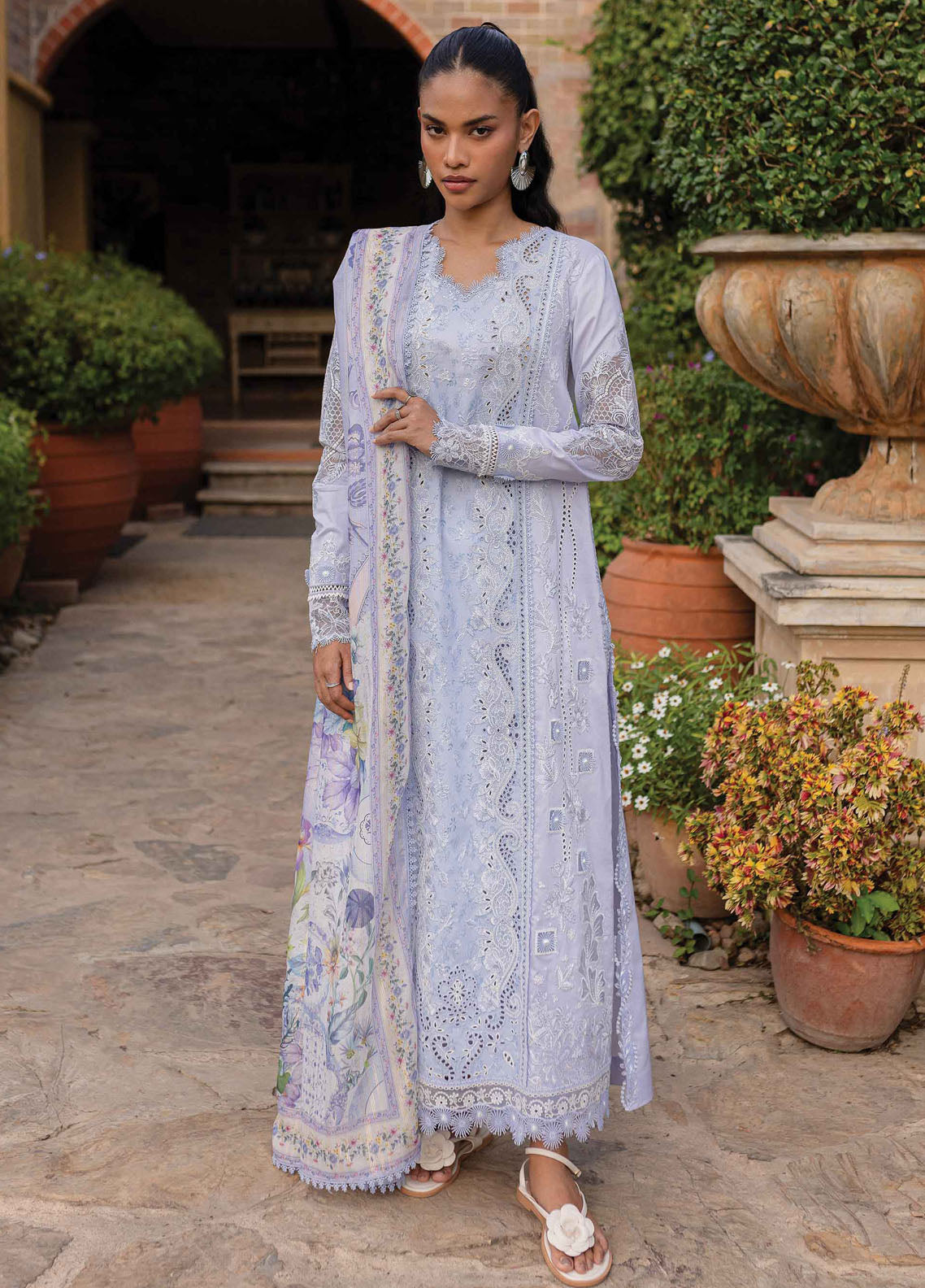 Q Line by Qalamkar Embroidered Lawn Suits Unstitched 3 Piece QM-17 Lyla