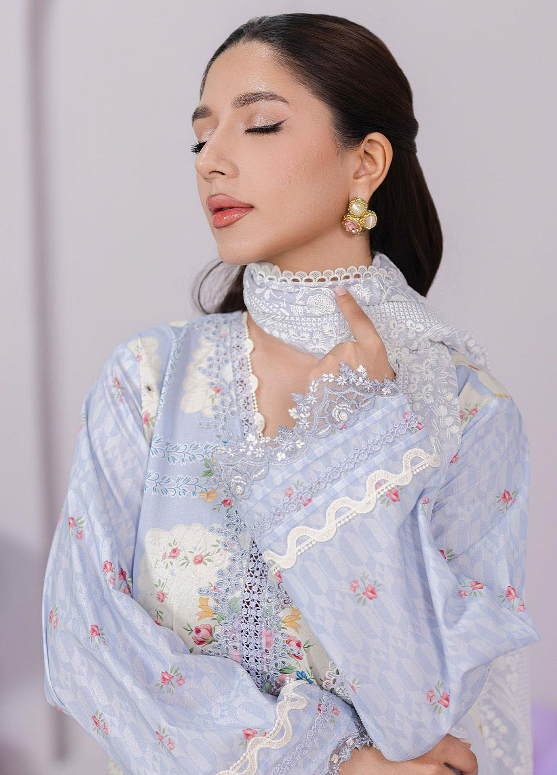 Q Prints by Qalamkar Embroidered Lawn Suits Unstitched 3 Piece QLM25QP D-02 A Esme
