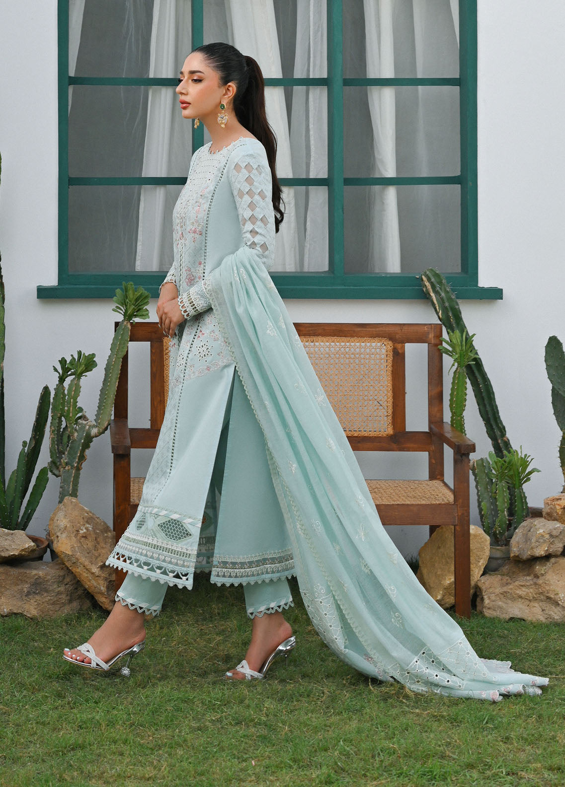 Qalamkar Pret Embroidered Lawn 3 Piece Suit QLM23-CP2 ZP-05 Ariya