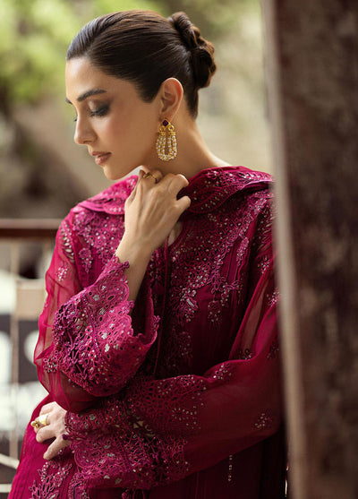 Qalamkar Embroidered Chiffon Suits Unstitched 3 Piece QLM25QC WC-02 Siofe