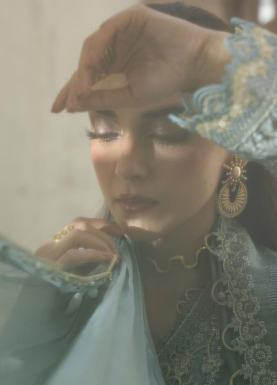 Qalamkar Embroidered Chiffon Suits Unstitched 3 Piece QLM25QC WC-08 Vevin