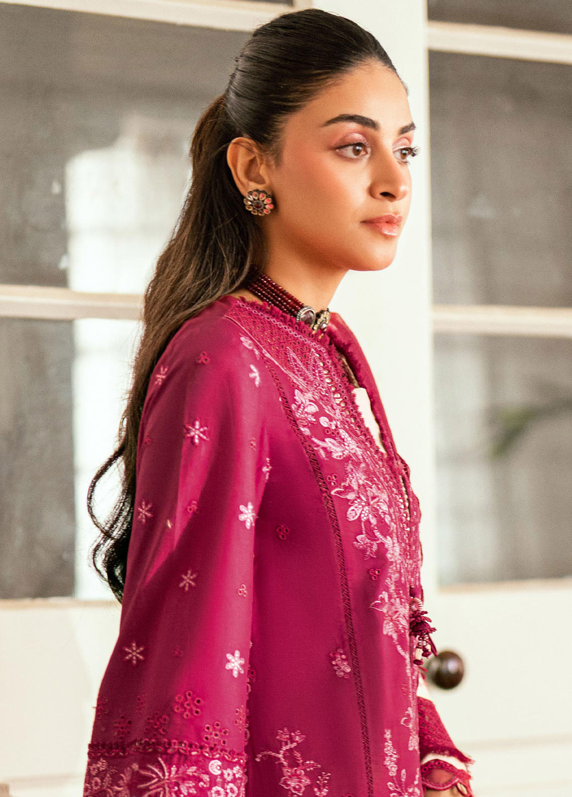 Qalamkar Embroidered Lawn Suits Unstitched 3 Piece QLM25LL SB-02 Sameen