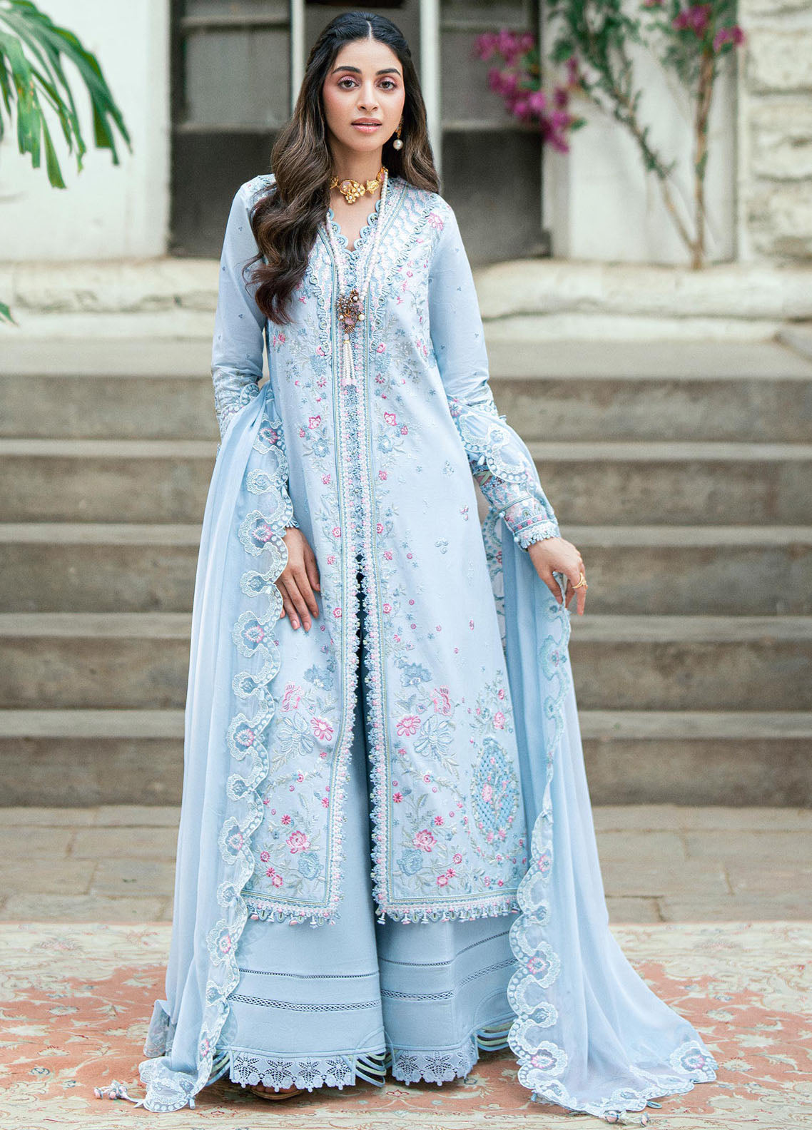 Qalamkar Embroidered Lawn Suits Unstitched 3 Piece QLM25LL SB-04 Zarish