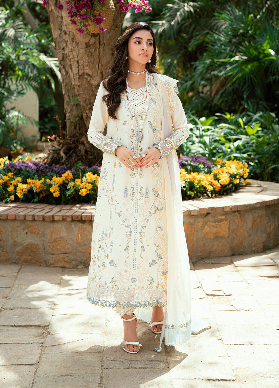 Qalamkar Embroidered Lawn Suits Unstitched 3 Piece QLM25LL SB-09 Adeena