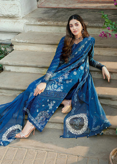 Qalamkar Embroidered Lawn Suits Unstitched 3 Piece QLM25LL SB-11 Noray