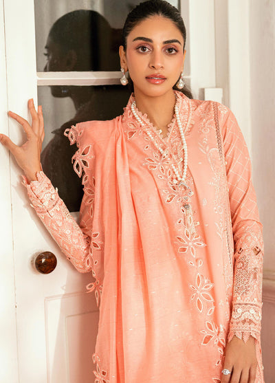 Qalamkar Embroidered Lawn Suits Unstitched 3 Piece QLM25LL SB-12 Jafa