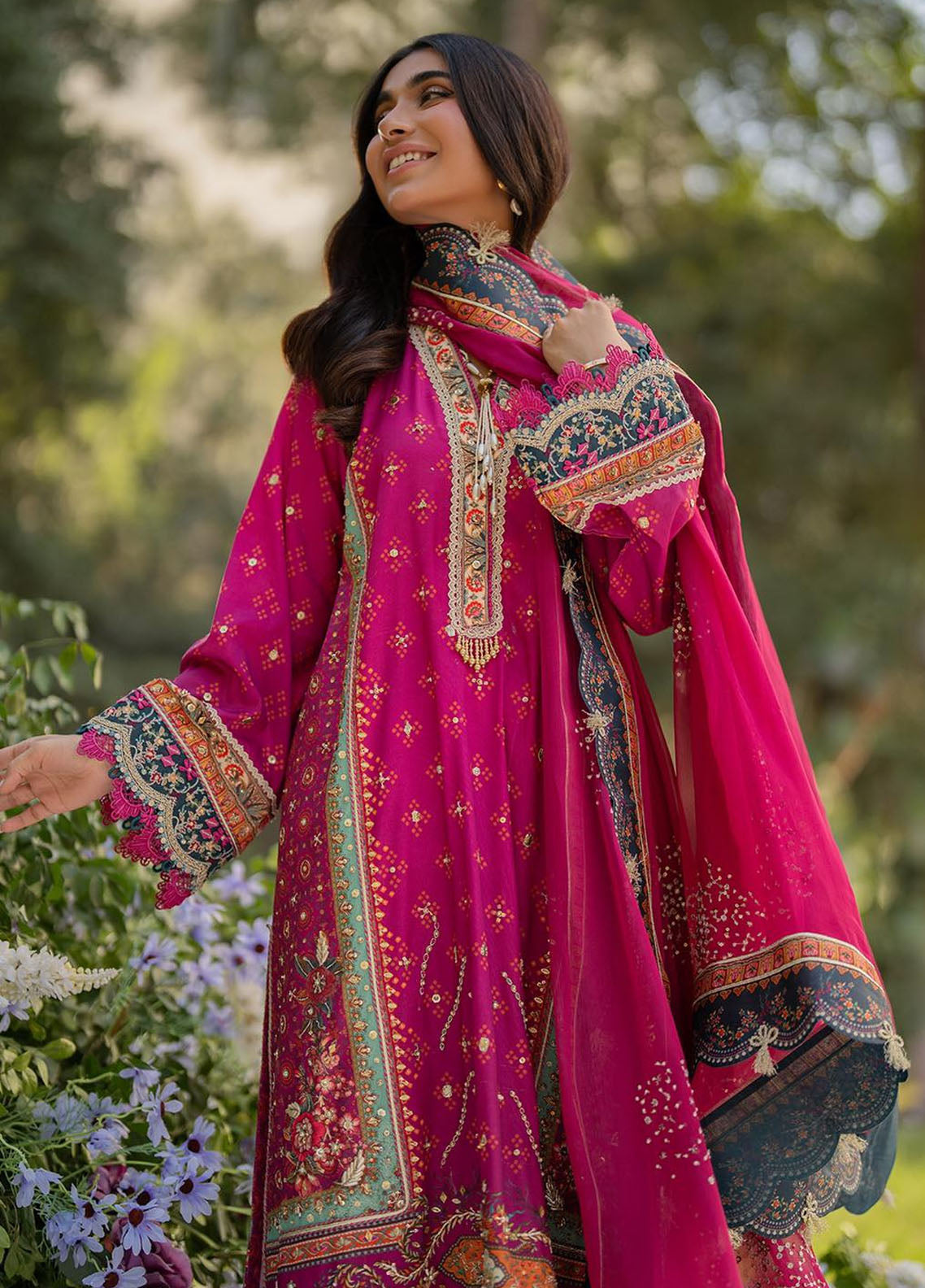 Qalamkar Luxe Silk Unstitched Collection 2024 UA-01 ELIA