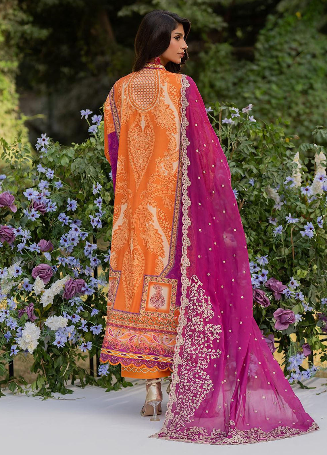 Qalamkar Luxe Silk Unstitched Collection 2024 UA-03 ALMA