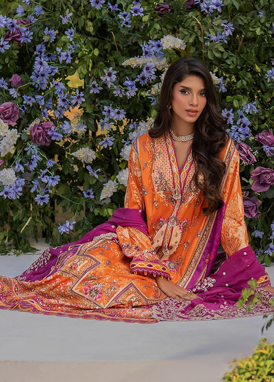 Qalamkar Luxe Silk Unstitched Collection 2024 UA-03 ALMA