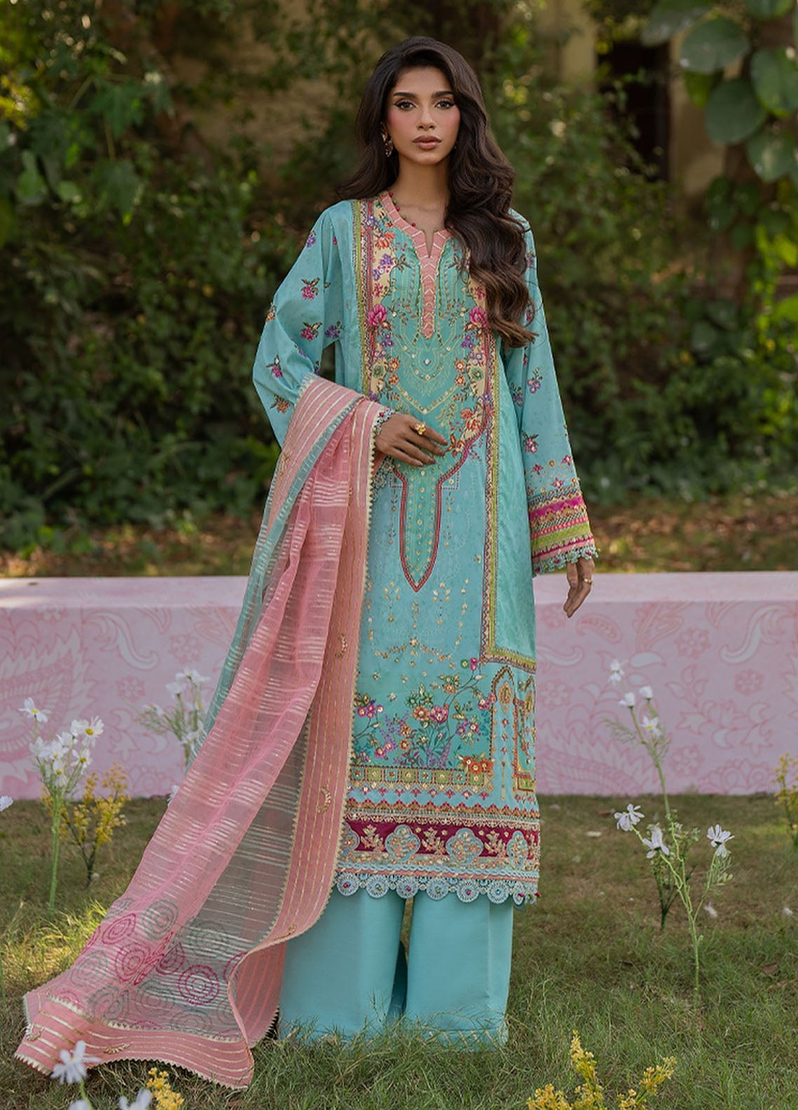 Qalamkar Luxe Silk Unstitched Collection 2024 UA-06 SARA