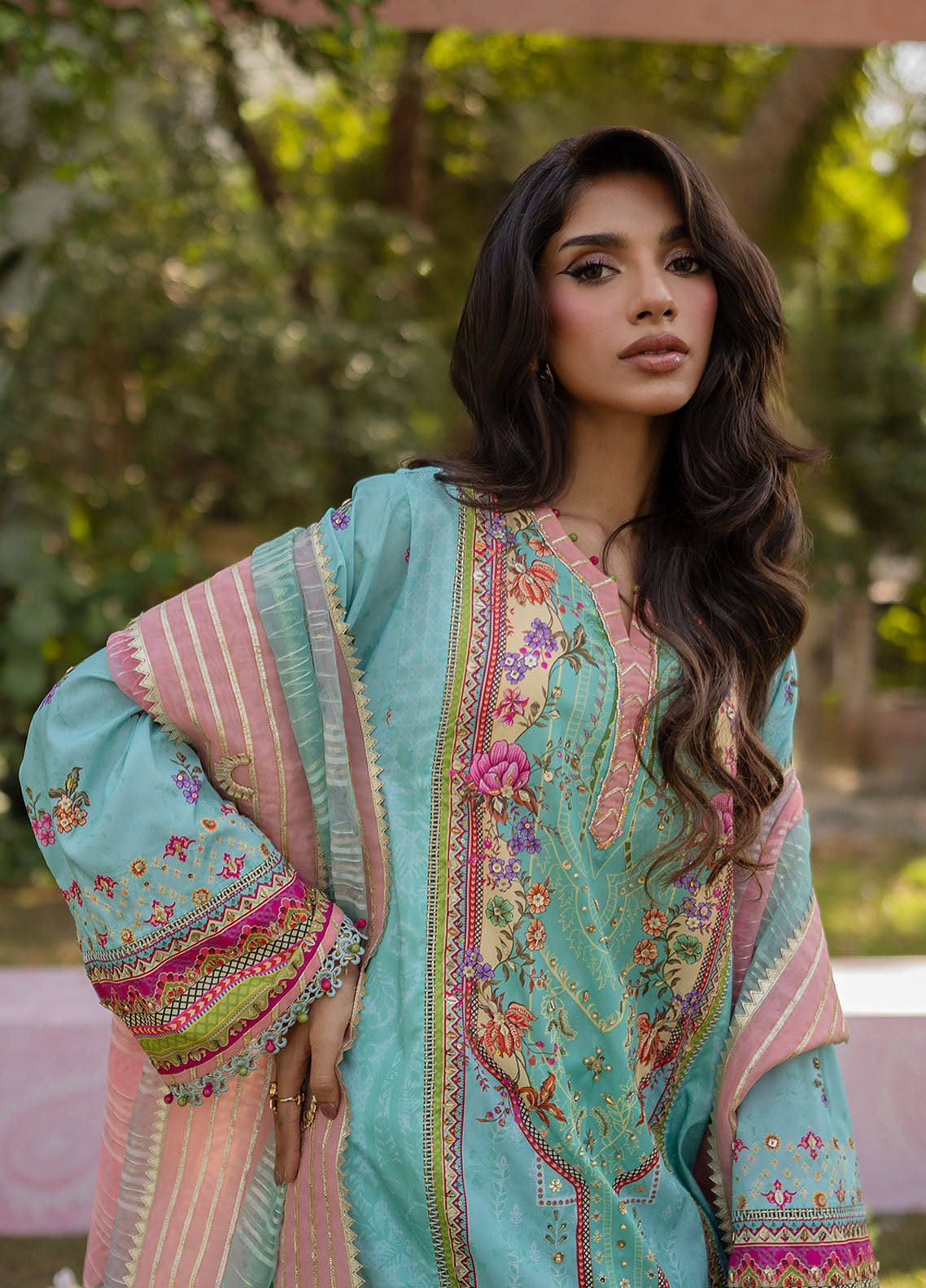 Qalamkar Luxe Silk Unstitched Collection 2024 UA-06 SARA