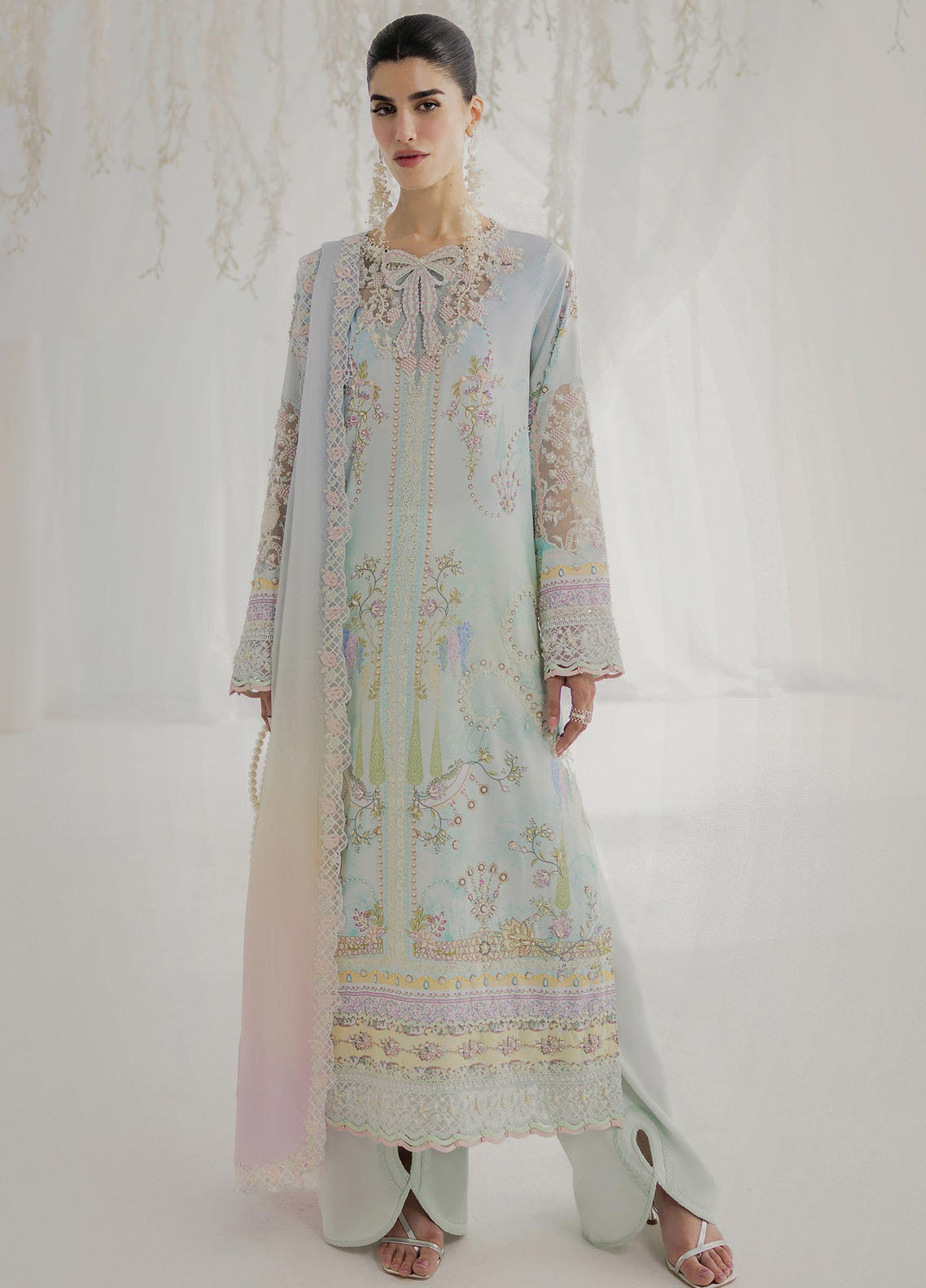 Qalamkar Embroidered Silk Suits Unstitched 3 Piece QLM25LS D-01 Keeva