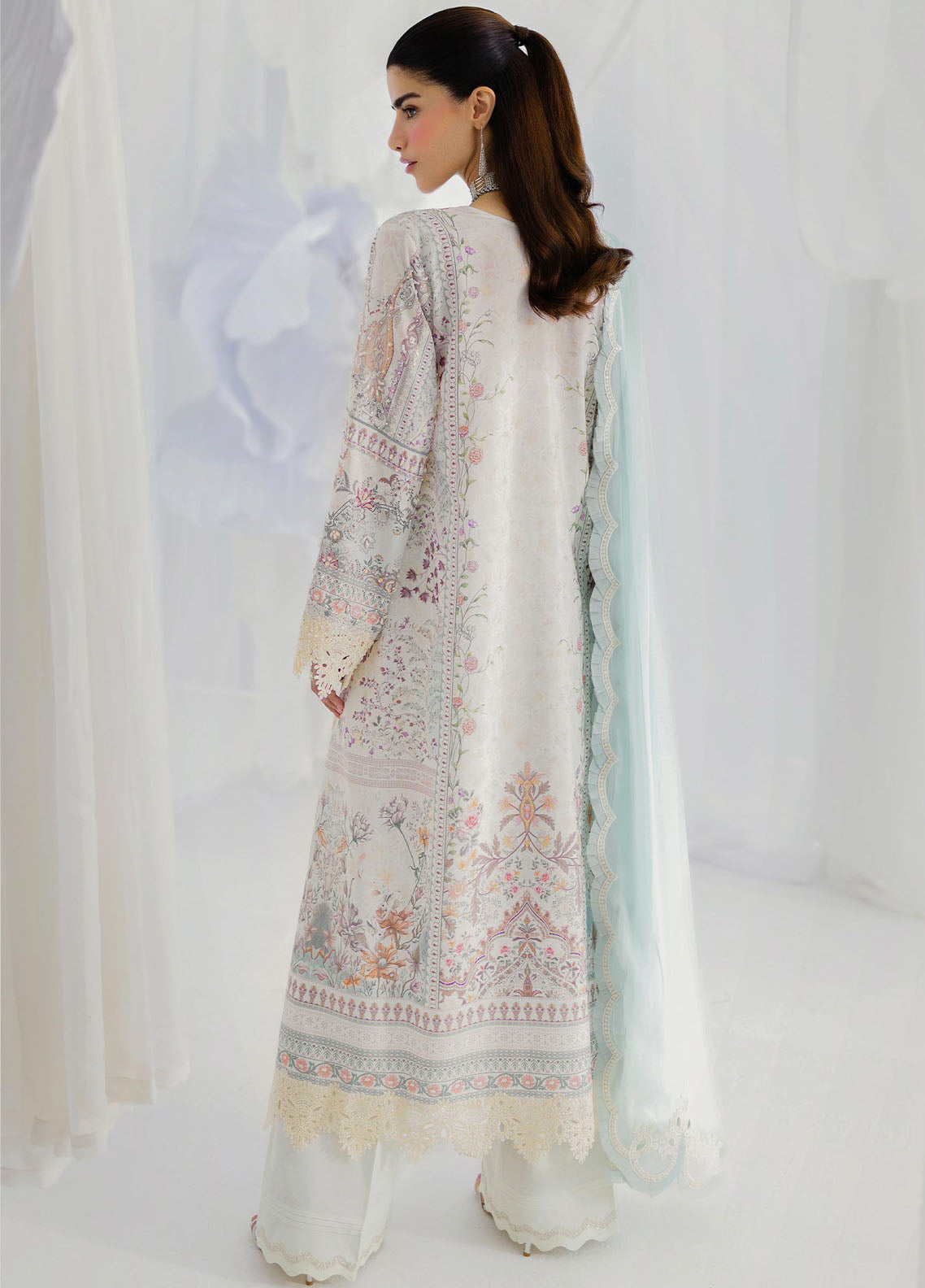 Qalamkar Embroidered Silk Suits Unstitched 3 Piece QLM25LS D-06 Nele