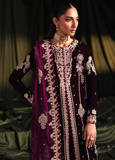 Qalamkar Unstitched Luxury Velvet Edit 2024 BK-01 Amani