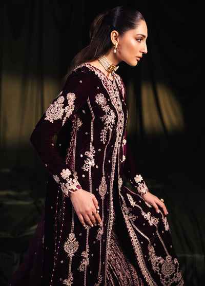 Qalamkar Unstitched Luxury Velvet Edit 2024 BK-01 Amani