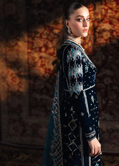 Qalamkar Unstitched Luxury Velvet Edit 2024 BK-07 Liyana