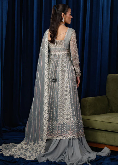 Qalamkar Pret Embroidered Net 4 Piece Suit CR-03 Noura