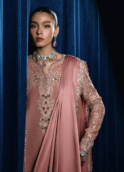 Qalamkar Pret Embroidered Raw Silk 3 Piece Suit CR-01 Nyla