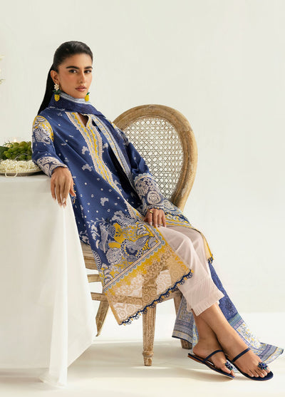 Q Prints by Qalamkar Unstitched Lawn Collection 2025 Hina PQ-2 A