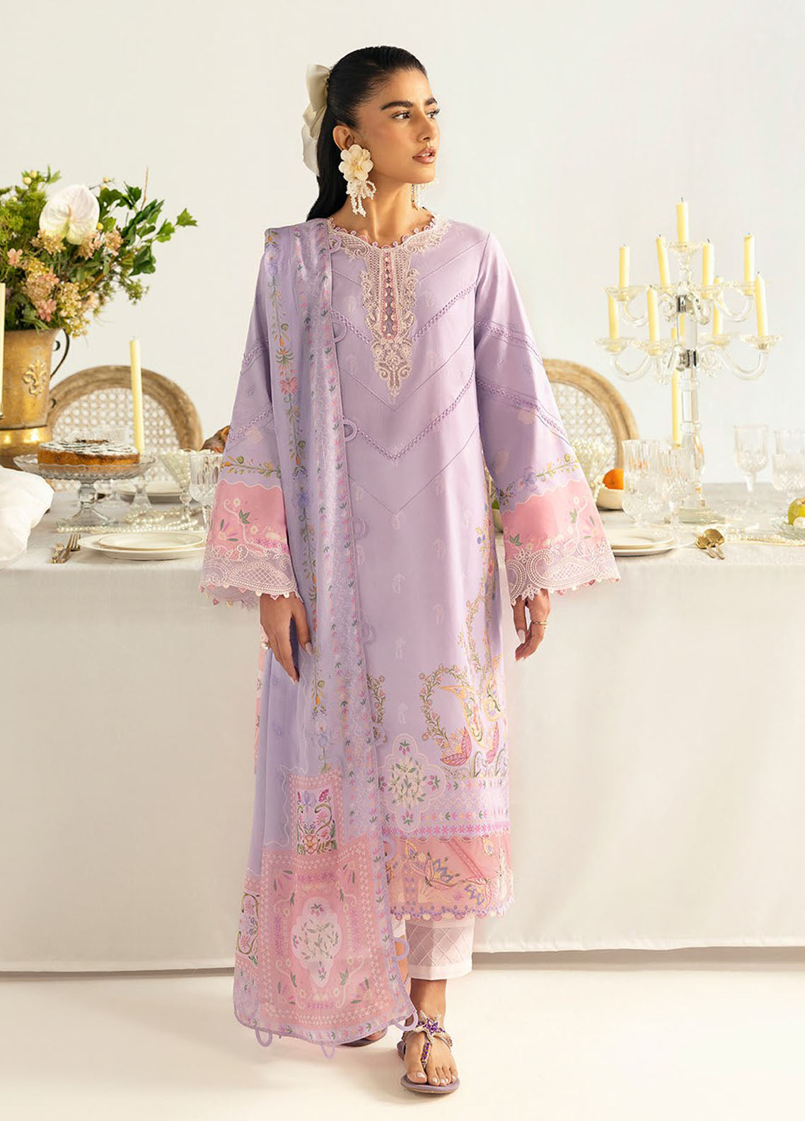 Q Prints by Qalamkar Unstitched Lawn Collection 2025 Isla PQ-5B