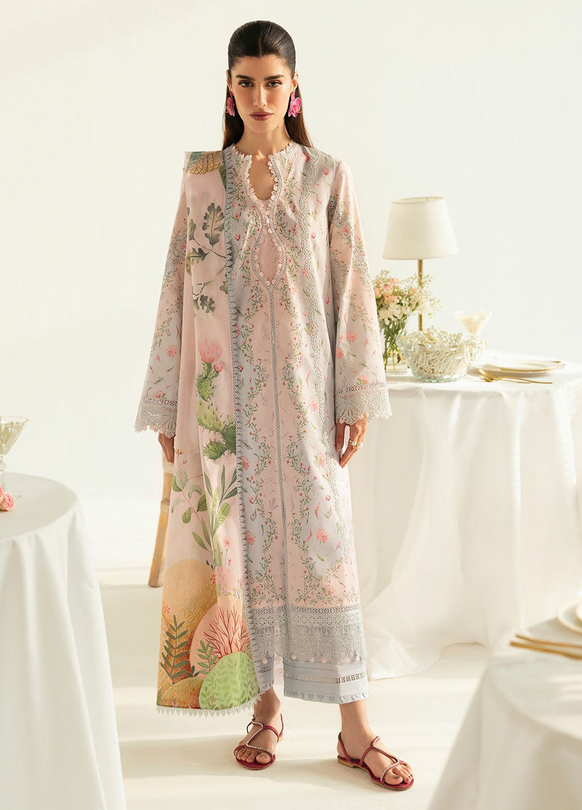 Q Prints by Qalamkar Unstitched Lawn Collection 2025 Jane PQ-7B