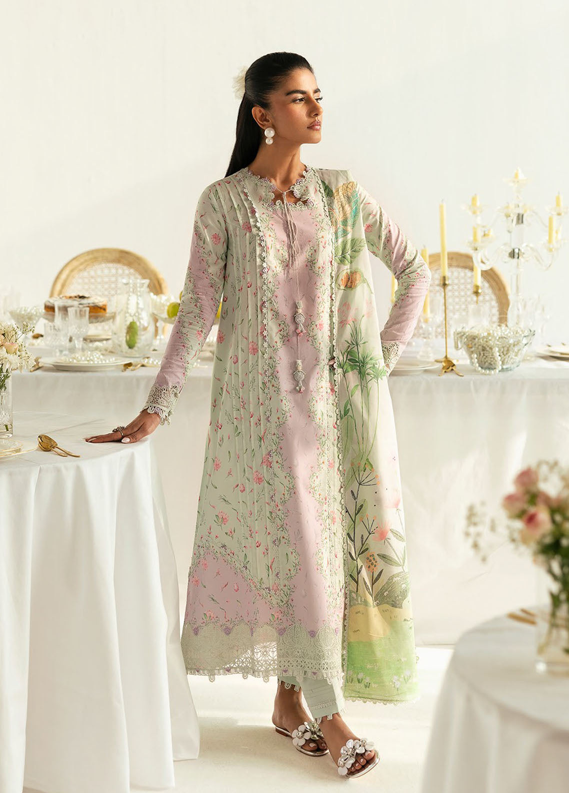 Q Prints by Qalamkar Unstitched Lawn Collection 2025 Lira PQ-7A