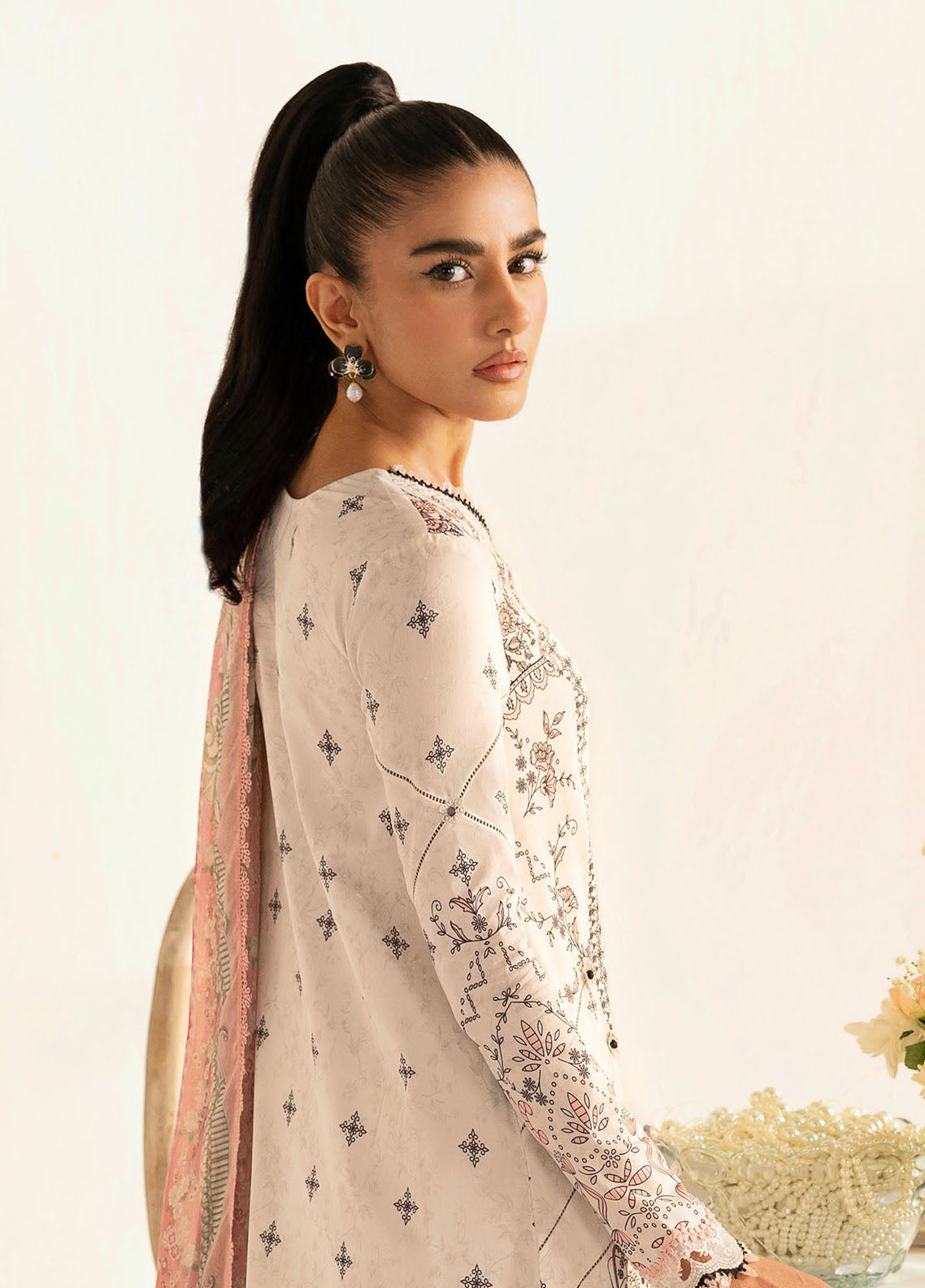 Q Prints by Qalamkar Unstitched Lawn Collection 2025 Lyra PQ-9A