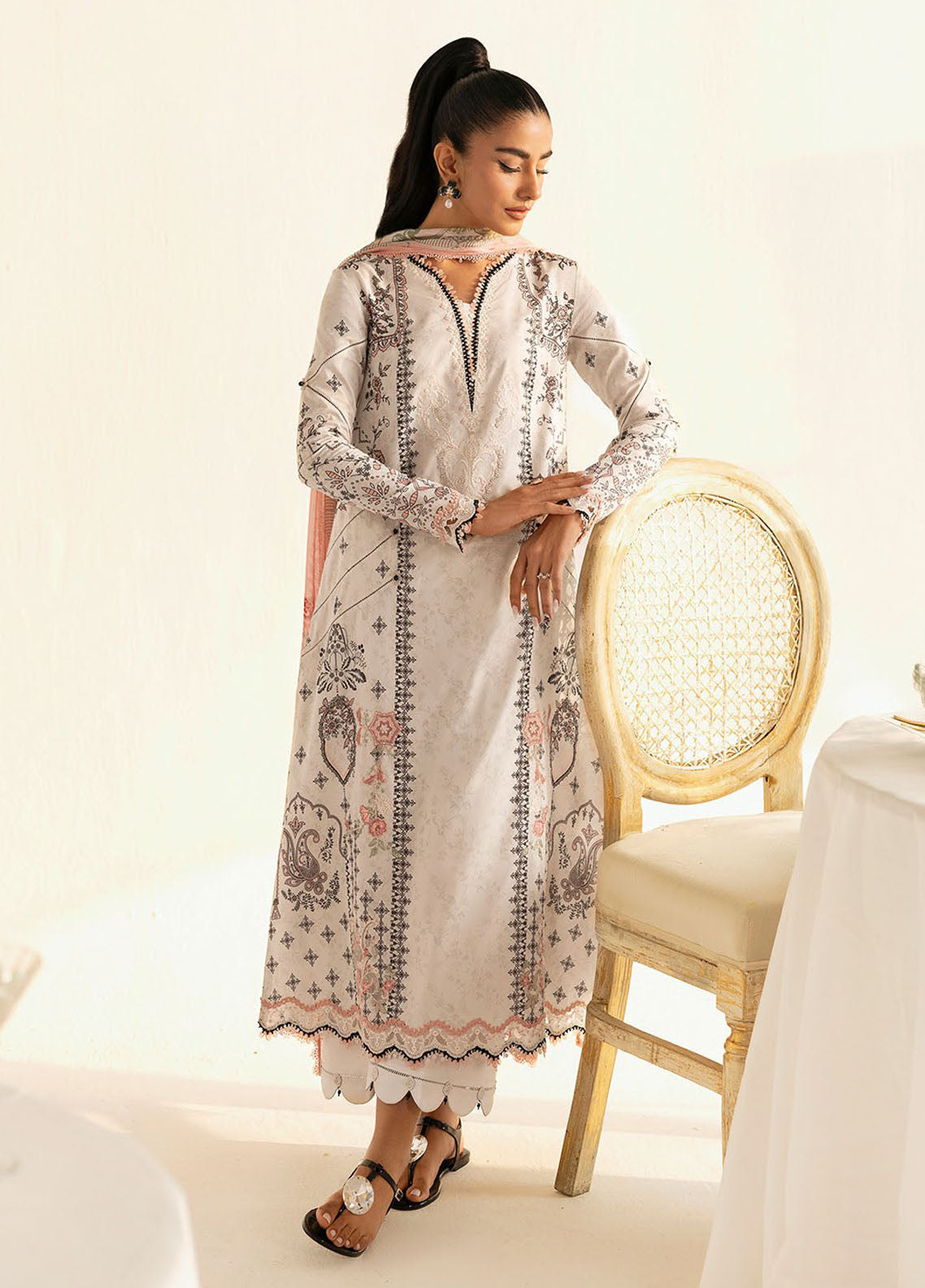 Q Prints by Qalamkar Unstitched Lawn Collection 2025 Lyra PQ-9A