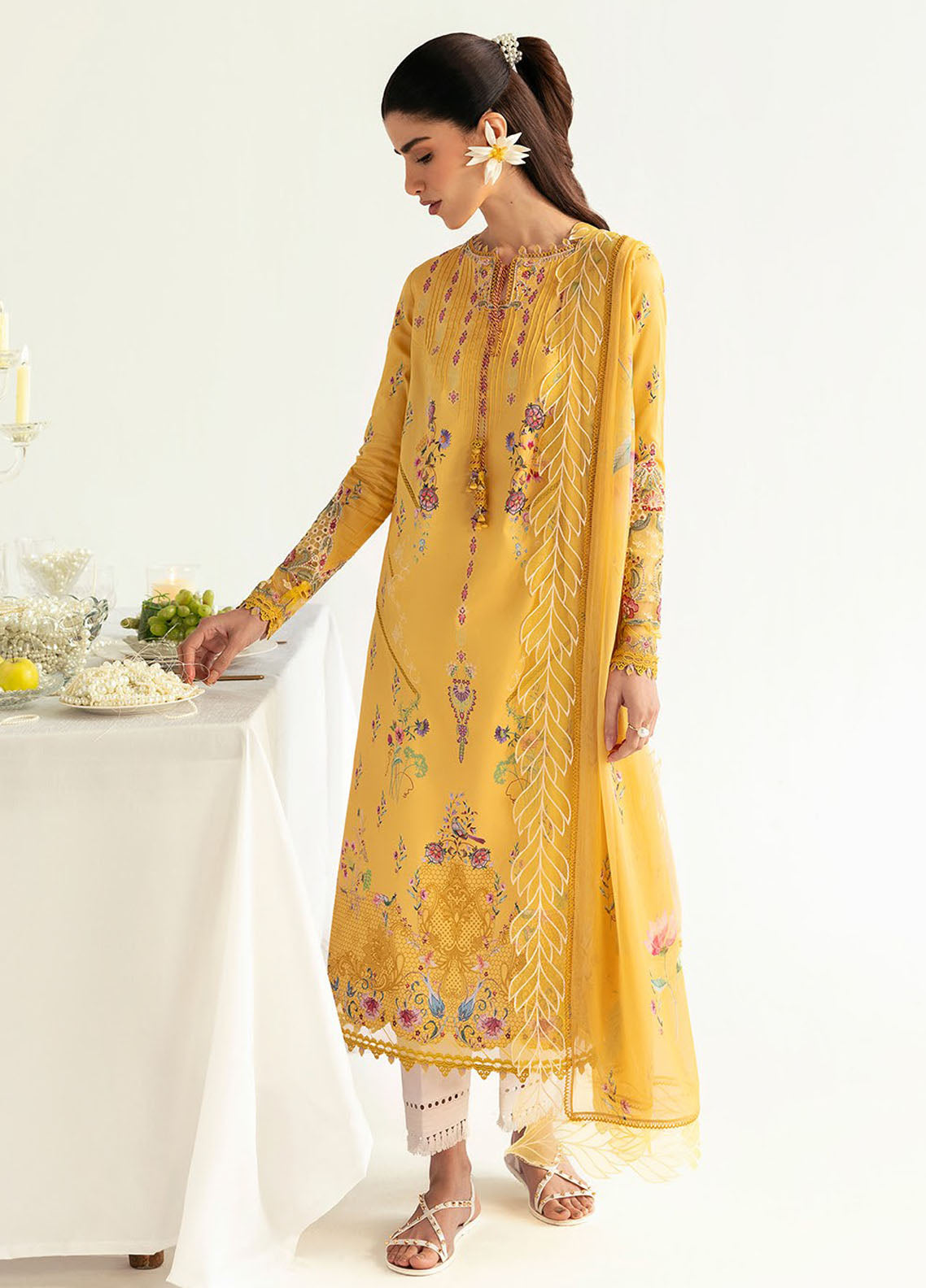 Q Prints by Qalamkar Unstitched Lawn Collection 2025 Mher PQ-3B